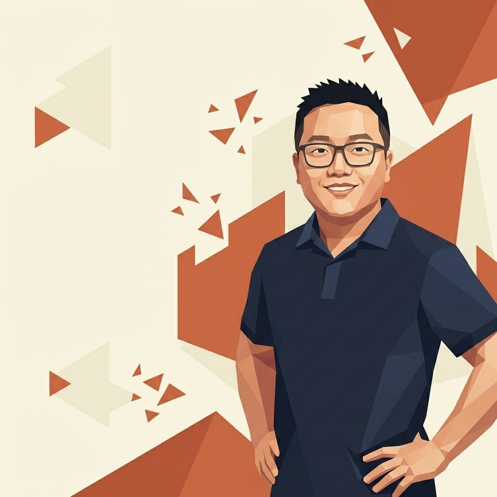 Bruce Vu - 3D low-poly portrait